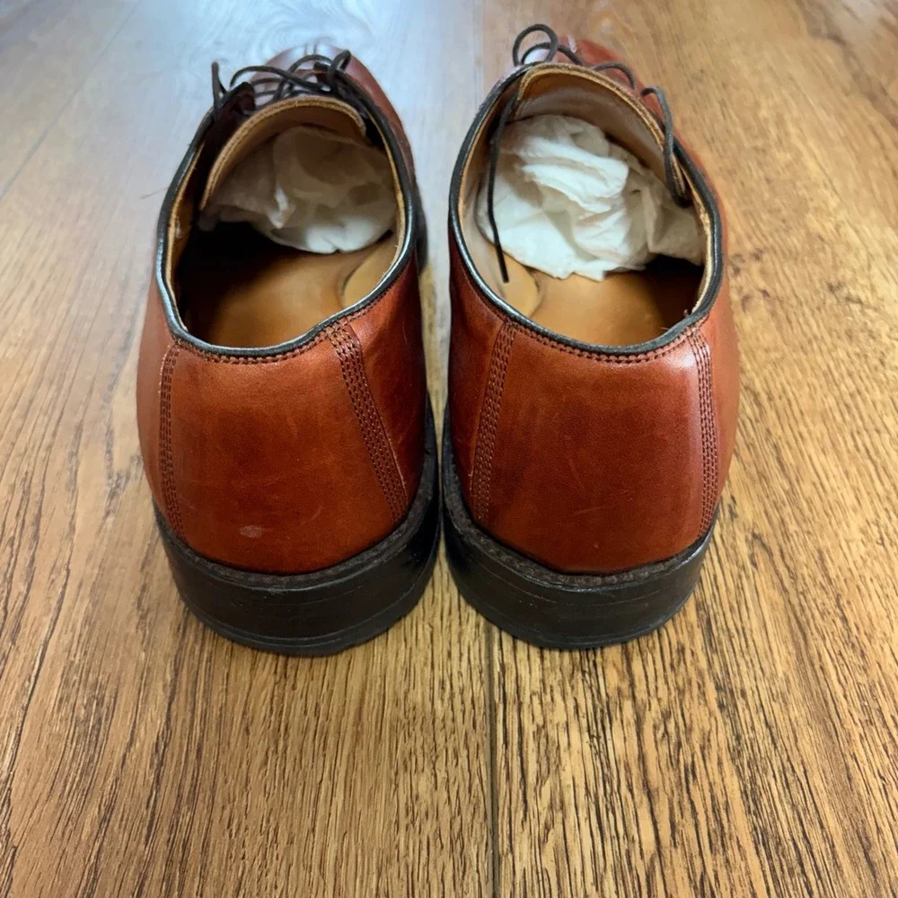 Allen Edmonds DELLWOOD Split Toe Lace Up Oxfords 11.5 D Brown USA Made Leather